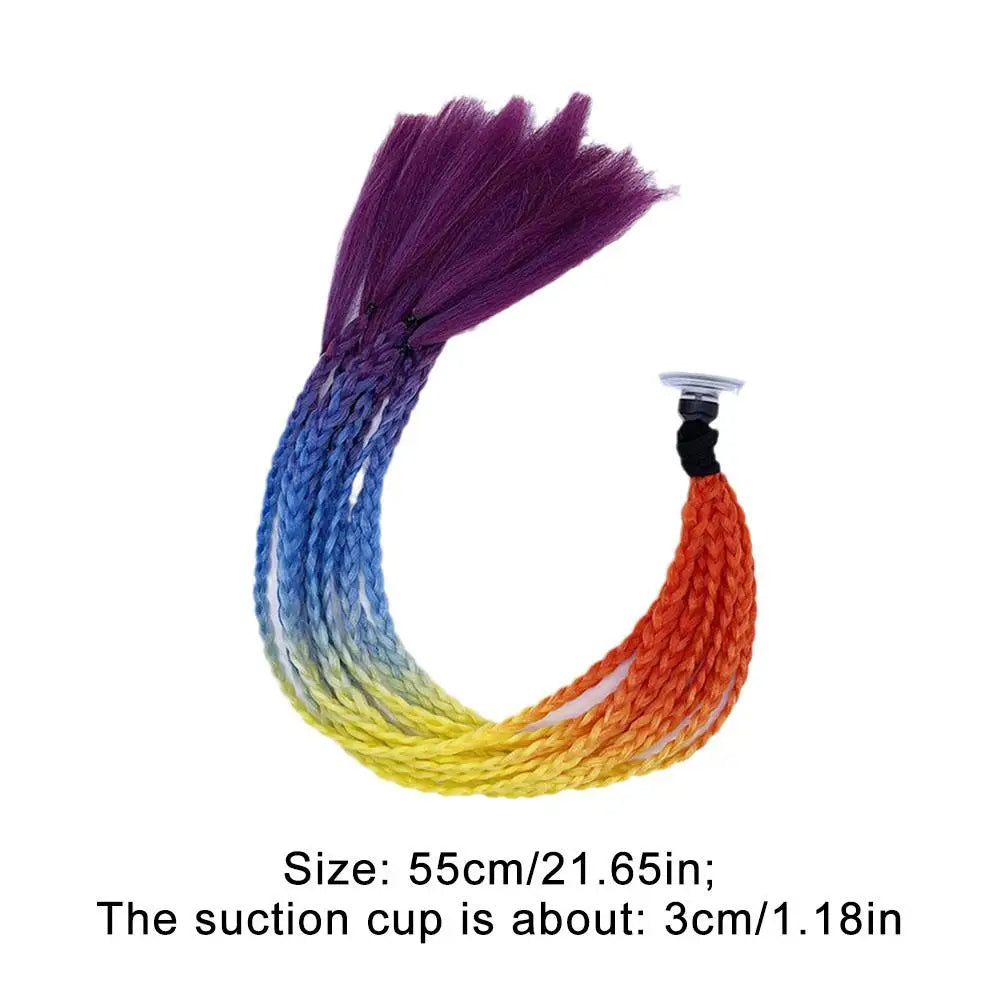 1PC Motorcycle Riding Helmet Decoration Braid Ponytail Motorbike Riding Helmet Pigtails Braids For Women Men Children