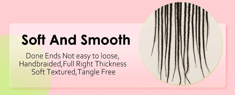 Synthetic Cornrow Braided Wigs Protective Lemonade Braids 36 inches Full Lace Braided Wig for Black Women