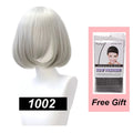 Snoya 35cm Synthetic short bob straight hair with trimmable bangs Lolita pink green blonde red cosplay wigs for women+wig cap