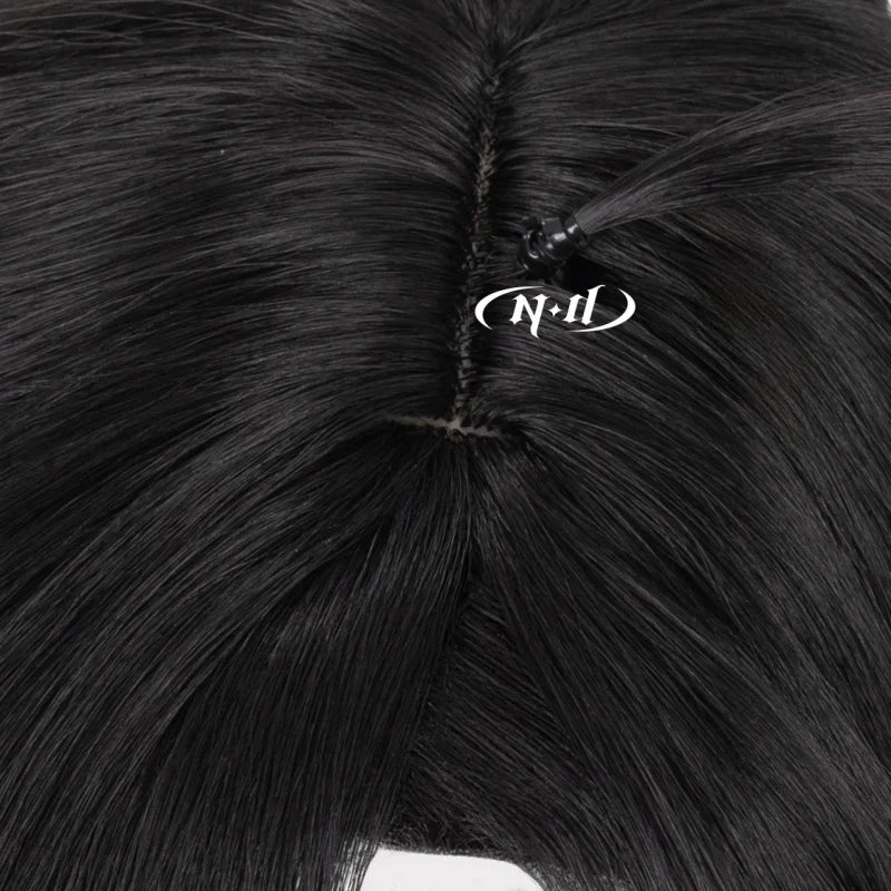 ND Wei Wuxian Cosplay Wigs Hairpiece Grandmaster of Demonic Cultivation Cosplay Hair Wigs for Halloween Costume Theme Party