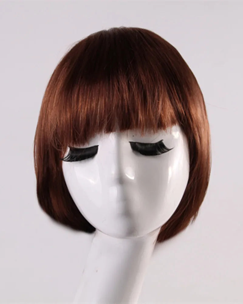 Synthetic Short BOB Full Wig Multiple Colors Cosplay Halloween Party Short Hair Solid Color Wigs