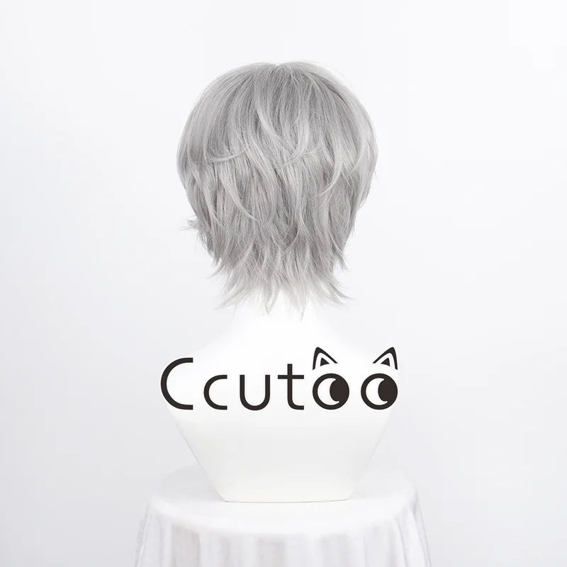 Men Boy Short Fashion Synthetic Cosplay Wigs Parting Styled Shaggy Layered Halloween Party Role 13 Colors Choice