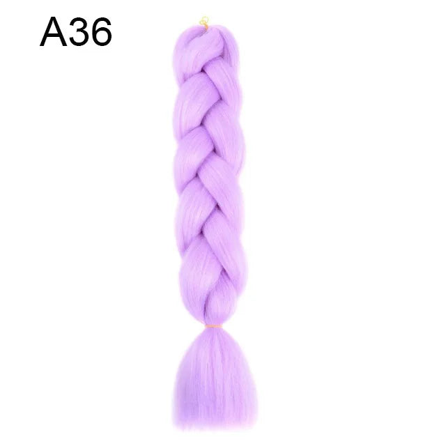 Synthetic Ombre Braiding Hair 24Inch 1Pack Pre Stretched Box Jumbo Colorful Crochet  Extensions for Women