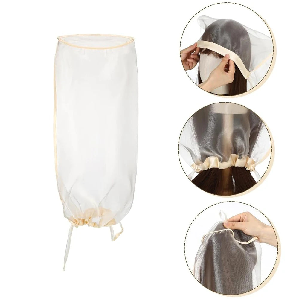 Wig Stand for All Wigs And Wig Storage Bags Adjustable Wig Bag with Drawstring Portable Travel Organizer for keep from Dirt Dust