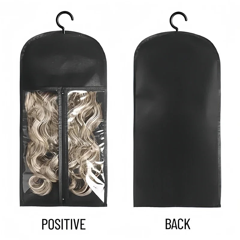 Wig Storage Bag With Hanger Holder Case Wigs Pouch Water Dust-Proof Organizer Protect For Professional Hair Extensions