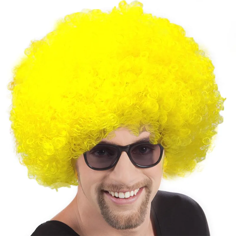 Clown Wig Afro Puff Wigs 80s Cosplay Anime Party Christmas Halloween Fancy Funny Wigs