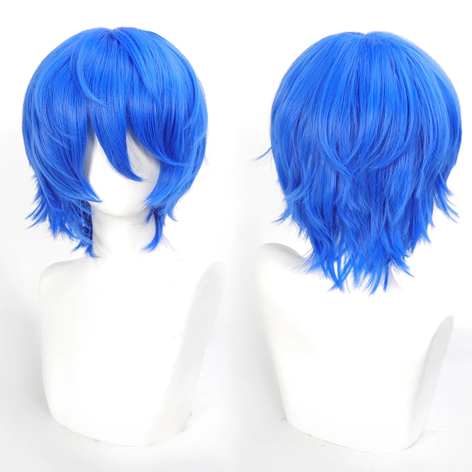 Short Wavy Bob Synthetic Wig with Air Bangs Heat Resistance Shoulder Length Curled 14inch Wigs for Daily Use Cosplay for Women