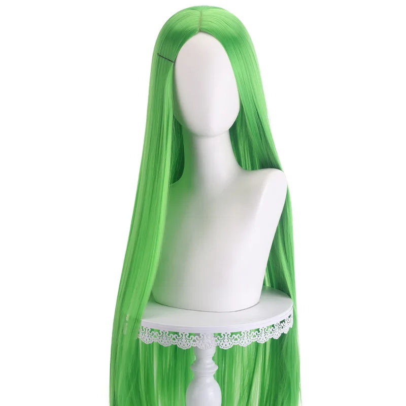 40 inch colored anime long straight center split bangs women's synthetic wig suitable for holiday parties, Halloween ball role-p
