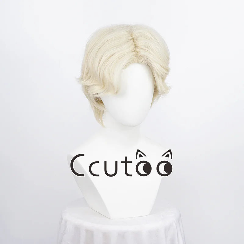 Men Boy Short Fashion Synthetic Cosplay Wigs Parting Styled Shaggy Layered Halloween Party Role 13 Colors Choice