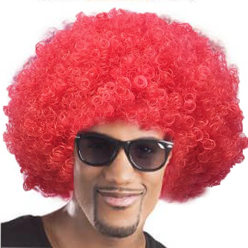Clown Wig Afro Puff Wigs 80s Cosplay Anime Party Christmas Halloween Fancy Funny Wigs