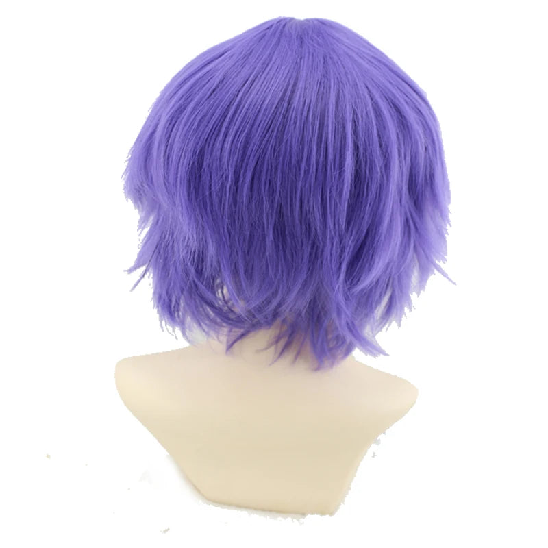 Male Wigs Synthetic Hair Wigs For Men Wig Green Short Wig Cosplay Red Pink Black White Orange Light Purple Blue Brown Straight