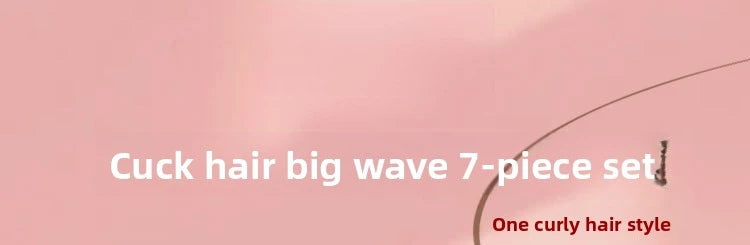 Clip In Hair Extensions 7 PCS Full Head 22 Inch Long Curly Wavy  For Women Girls Hair Synthetic Wig Hairpieces