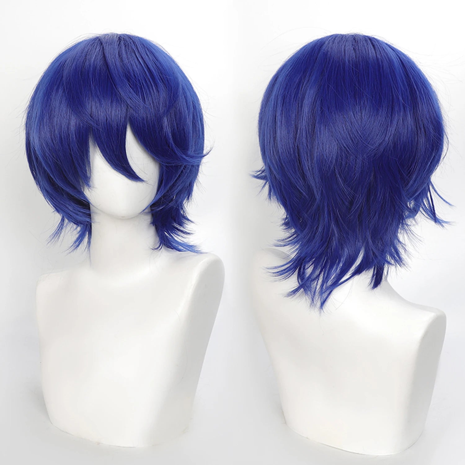 Short Wavy Bob Synthetic Wig with Air Bangs Heat Resistance Shoulder Length Curled 14inch Wigs for Daily Use Cosplay for Women