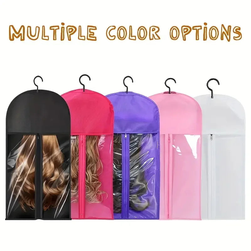 Wig storage Bags Hair Extensions Storage Bag With Hanger For lace Wigs Hair Extension Holder wig hanger With bag wig accessories