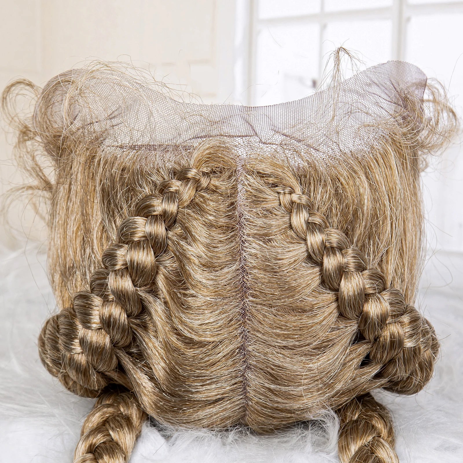 36 Inches Cornrow Braided Wigs Synthetic Lace Front Braids Wigs for Black Women Long Lace Wigs Double Braid Knotless