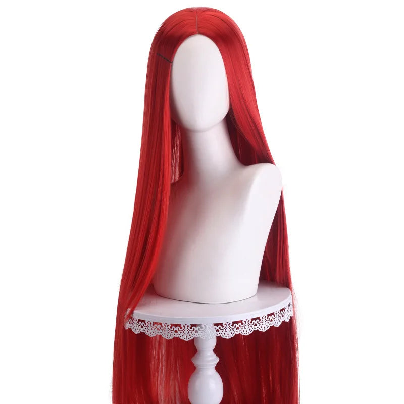 40 inch colored anime long straight center split bangs women's synthetic wig suitable for holiday parties, Halloween ball role-p