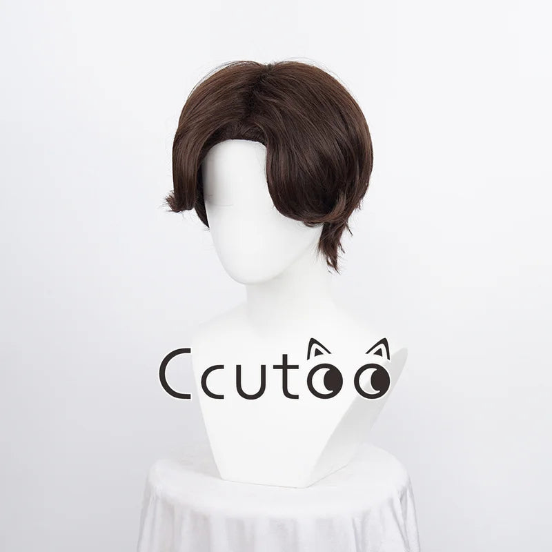 Men Boy Short Fashion Synthetic Cosplay Wigs Parting Styled Shaggy Layered Halloween Party Role 13 Colors Choice