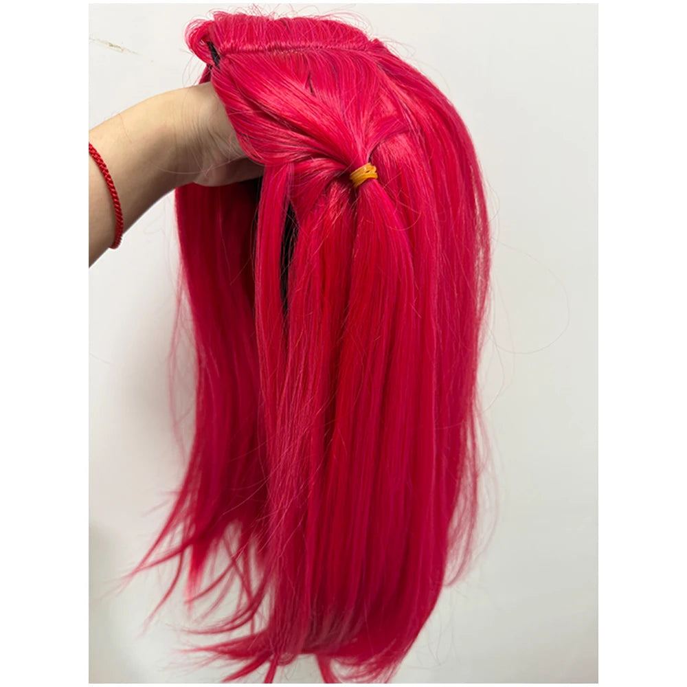 Girl Wig Girl Group Wigs Headpiece Animated Movie Costumes Accessory Headwear for Halloween Christmas Hair Outfits