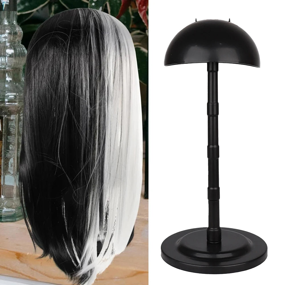 Wig Stand, Portable Wig Holder Wig Head Stand for All Wigs Travel Wig Hair Stylist Gifts for Women
