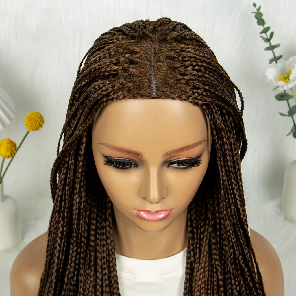 Full Machine Wigs Cornrow Braided Wigs Synthetic Braiding Wig Long Length 32inches Braided Wigs for Women