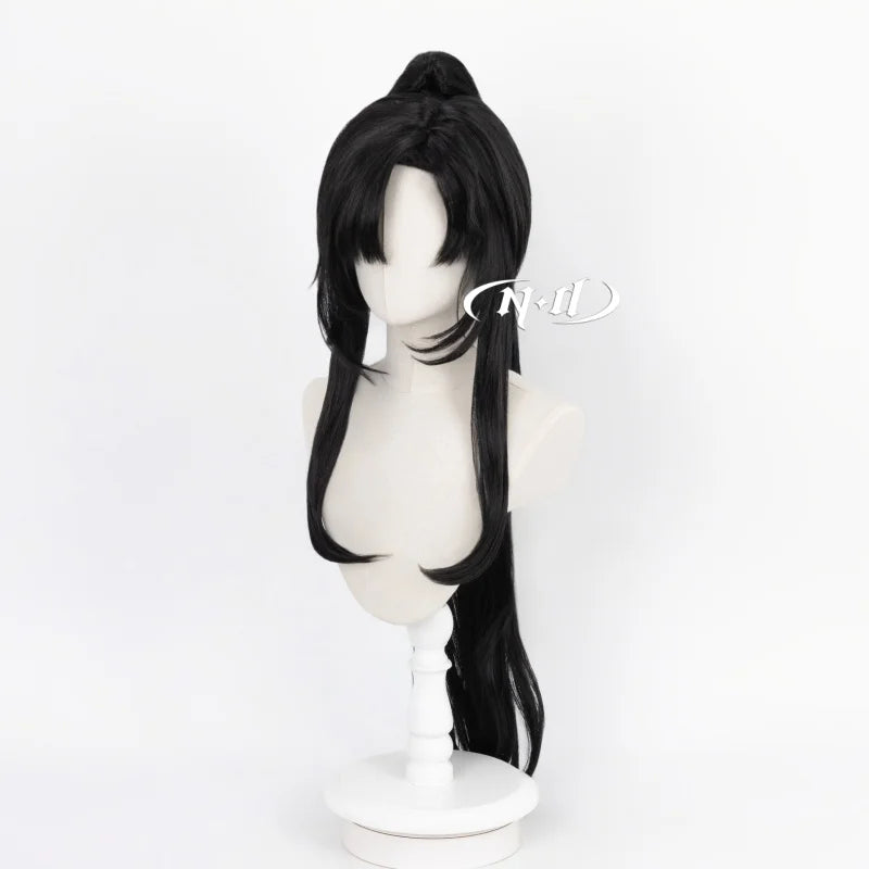 ND Wei Wuxian Cosplay Wigs Hairpiece Grandmaster of Demonic Cultivation Cosplay Hair Wigs for Halloween Costume Theme Party