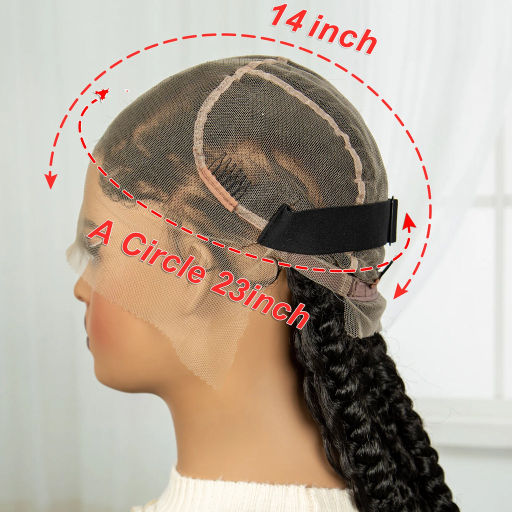 34Inch Cornrow Braided Wigs with Curly ends Synthetic Full Lace Braids Wigs Lace Frontal Braided Lace Wig for Black Women