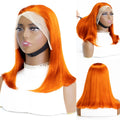 Human Hair Wig Grey Bob Wigs 200% 13x4 HD Transparent Ginger Orange Lace Front Bob Blunt Cut Straight Colored Wigs Pre Plucked