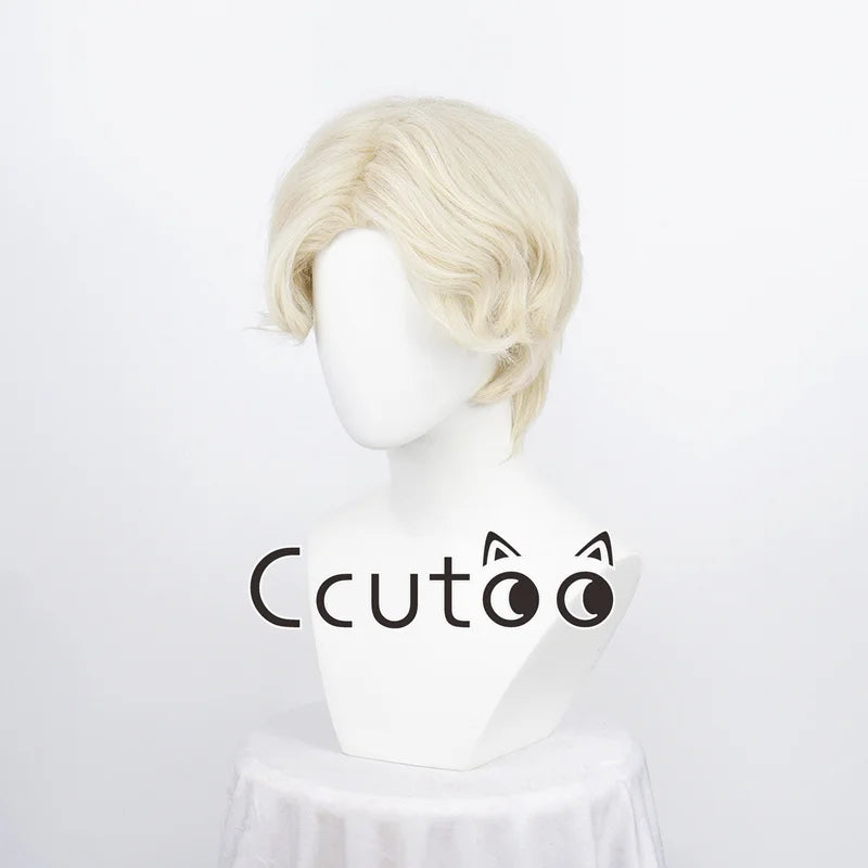 Men Boy Short Fashion Synthetic Cosplay Wigs Parting Styled Shaggy Layered Halloween Party Role 13 Colors Choice