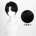 Synthetic Short Black Wig for KP O Squad Boy-Shaga Inspired Jinu Cosplay Anime Costume Hair Party