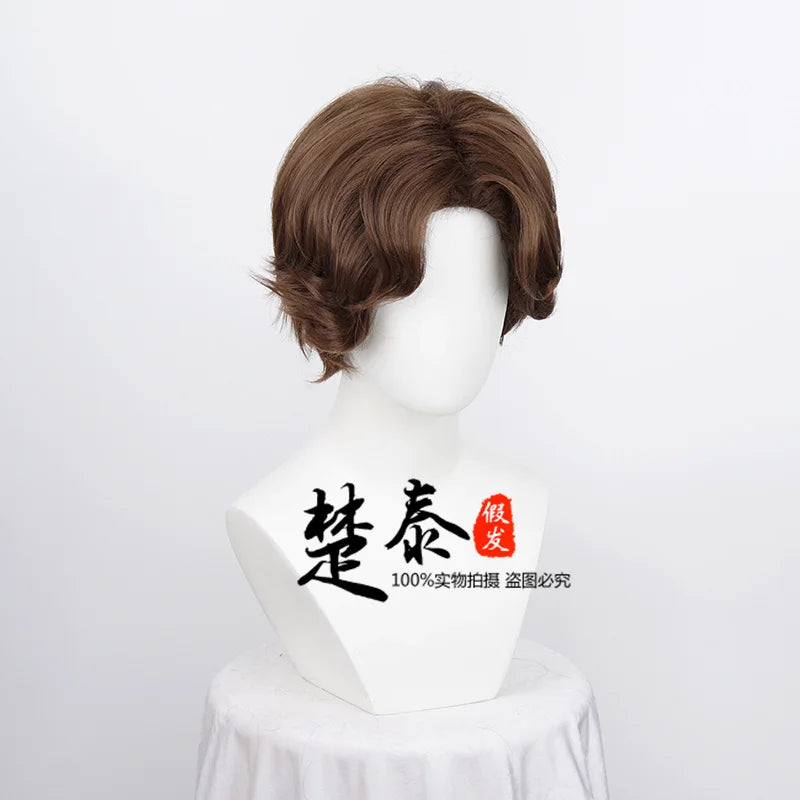 Men Boy Short Fashion Synthetic Cosplay Wigs Parting Styled Shaggy Layered Halloween Party Role 13 Colors Choice