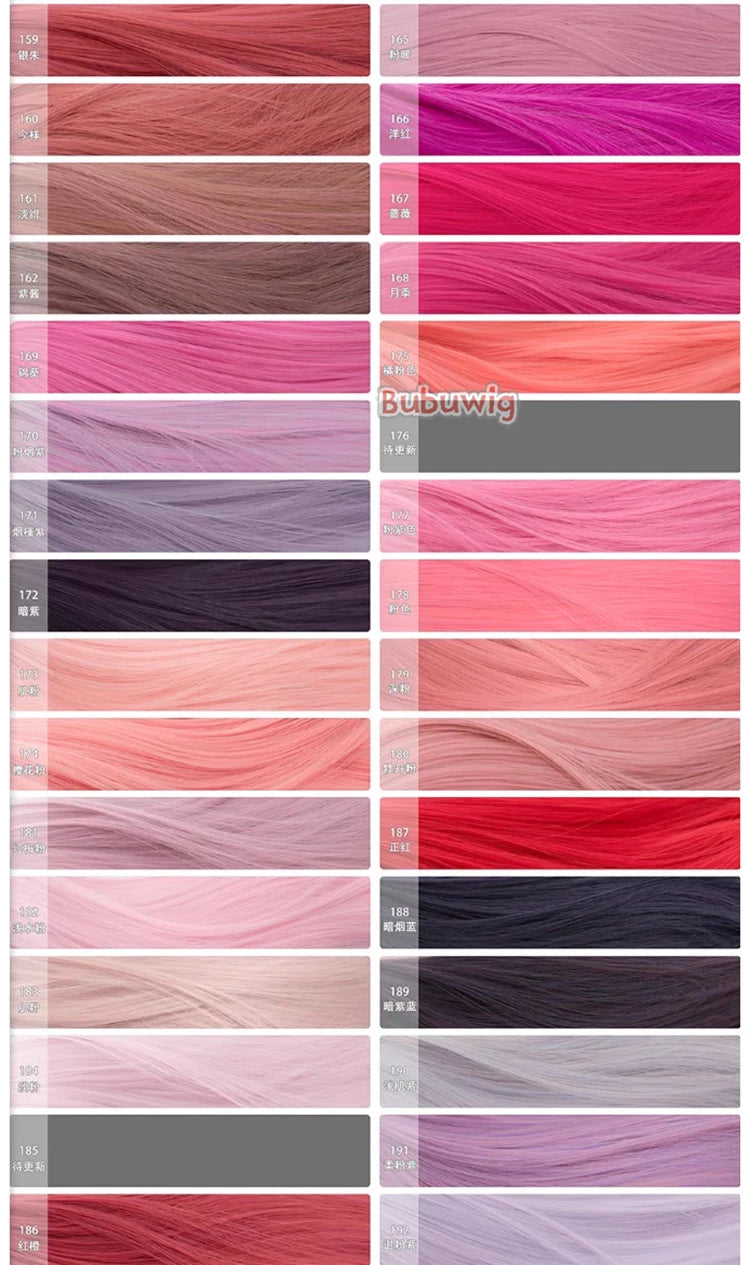 Bubuwig Synthetic Hair 100cm Long Straight Pure Color Cosplay Wigs Over 100 Colors Pink Orange Blonde Green Wig Heat Resistant