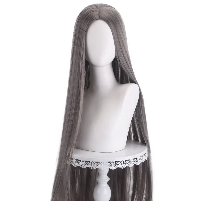40 inch colored anime long straight center split bangs women's synthetic wig suitable for holiday parties, Halloween ball role-p