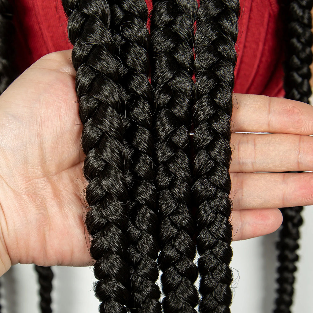 Handmade Cornrow Braided Wigs 36Inch Synthetic Lace Frontal BraidingHair Wigs Knotless Braids Wigs for Black Women