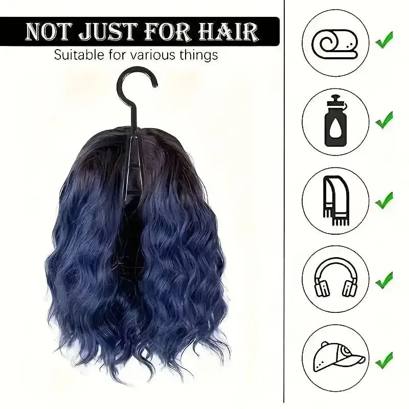 Wig Storage Bag Set 2pcs, organize & store wigs with 1 large pouch & 1 hangers. Essential tool.