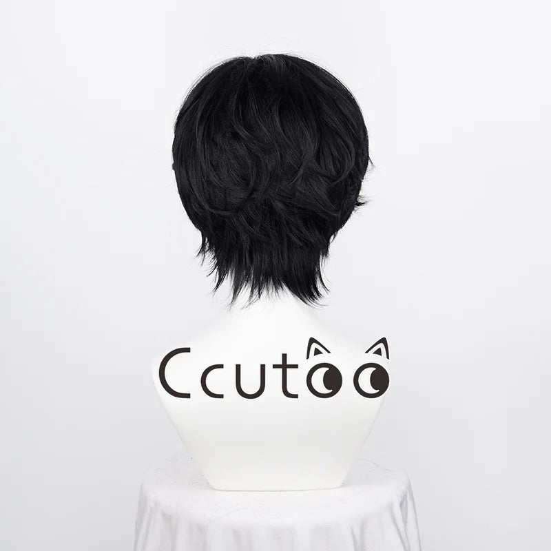 Men Boy Short Fashion Synthetic Cosplay Wigs Parting Styled Shaggy Layered Halloween Party Role 13 Colors Choice