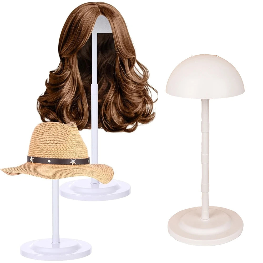 Wig Stand, Portable Wig Holder Wig Head Stand for All Wigs Travel Wig Hair Stylist Gifts for Women