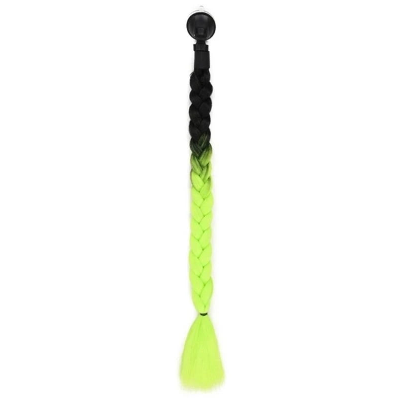 547B Helmet Pigtails Helmet Braids Ponytail Helmet Hair for Women Men Decoration-