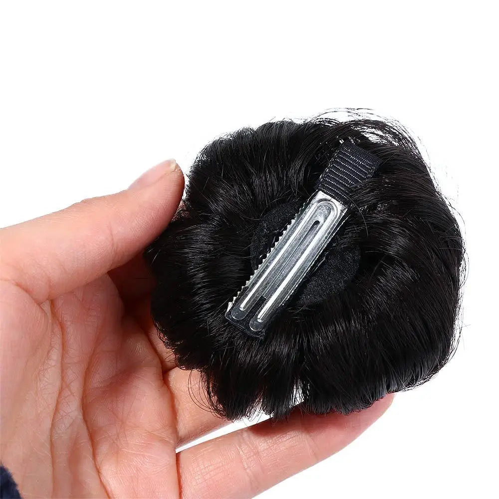 Children Toddler Cute Female Synthetic  Headwear Short Curl Chignon Baby Hair Wig The Tide Girl Wig Ball Head Hairpin