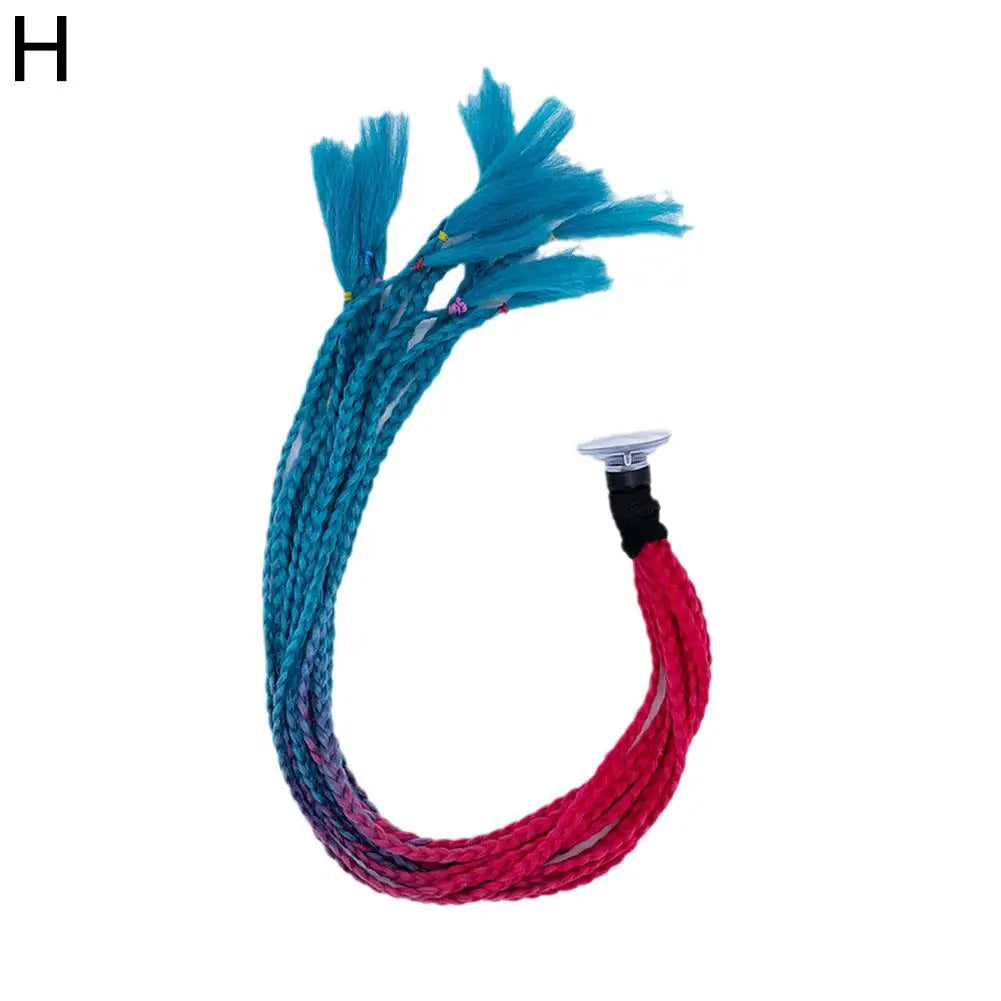 1PC Motorcycle Riding Helmet Decoration Braid Ponytail Motorbike Riding Helmet Pigtails Braids For Women Men Children