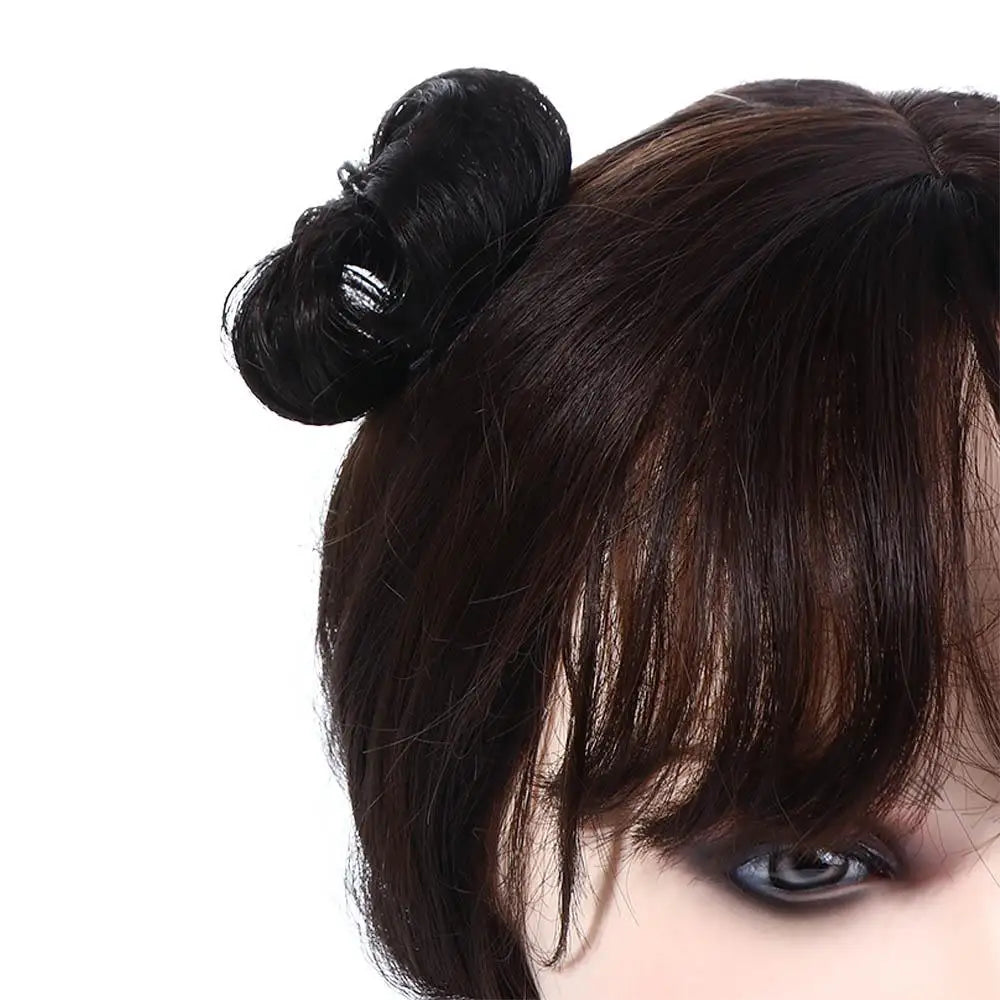 Children Toddler Cute Female Synthetic  Headwear Short Curl Chignon Baby Hair Wig The Tide Girl Wig Ball Head Hairpin