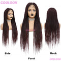 36" Synthetic Box Braided Wigs For Black Women Cornrow Braids Lace Wigs Braids African Wigs