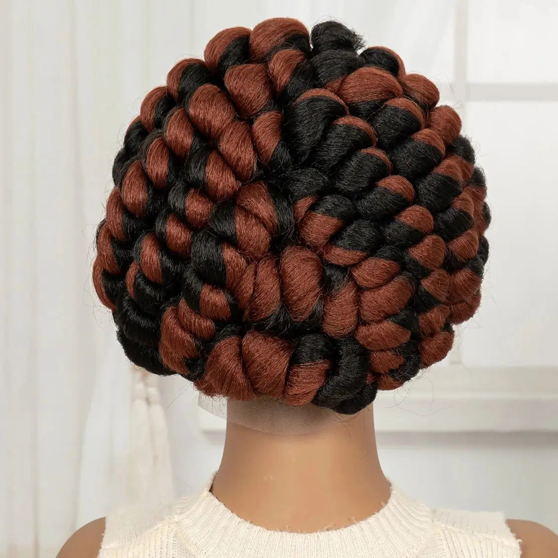 Cornrow Braided Wigs Synthetic Full Lace Colored Bantu Braided Wigs  Natural Knotless Braids Wigs with Baby Hair for Black Women
