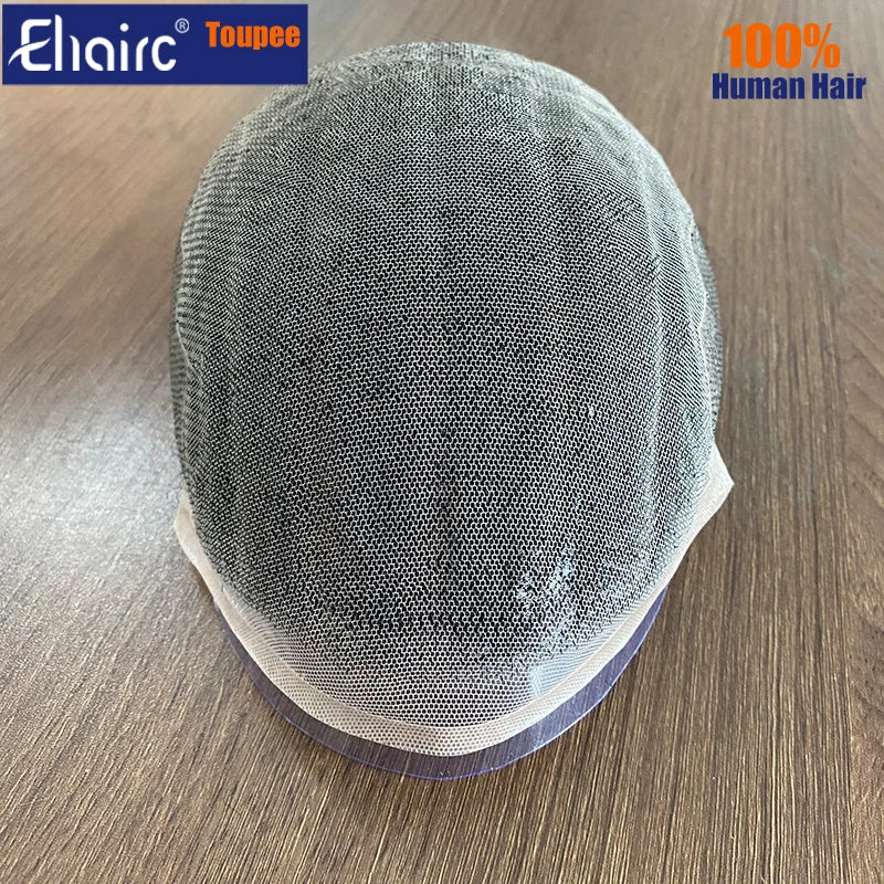 8 Cornrow Braids Men's Wig Q6 Base Male Hair Prosthes Toupee For Men 6" Men's capillary prothesis Cornrow Braids 100% Human Hair