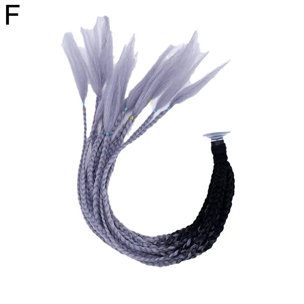 1PC Motorcycle Riding Helmet Decoration Braid Ponytail Motorbike Riding Helmet Pigtails Braids For Women Men Children