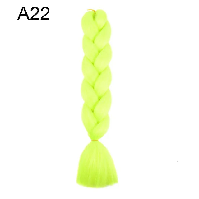 Synthetic Ombre Braiding Hair 24Inch 1Pack Pre Stretched Box Jumbo Colorful Crochet  Extensions for Women