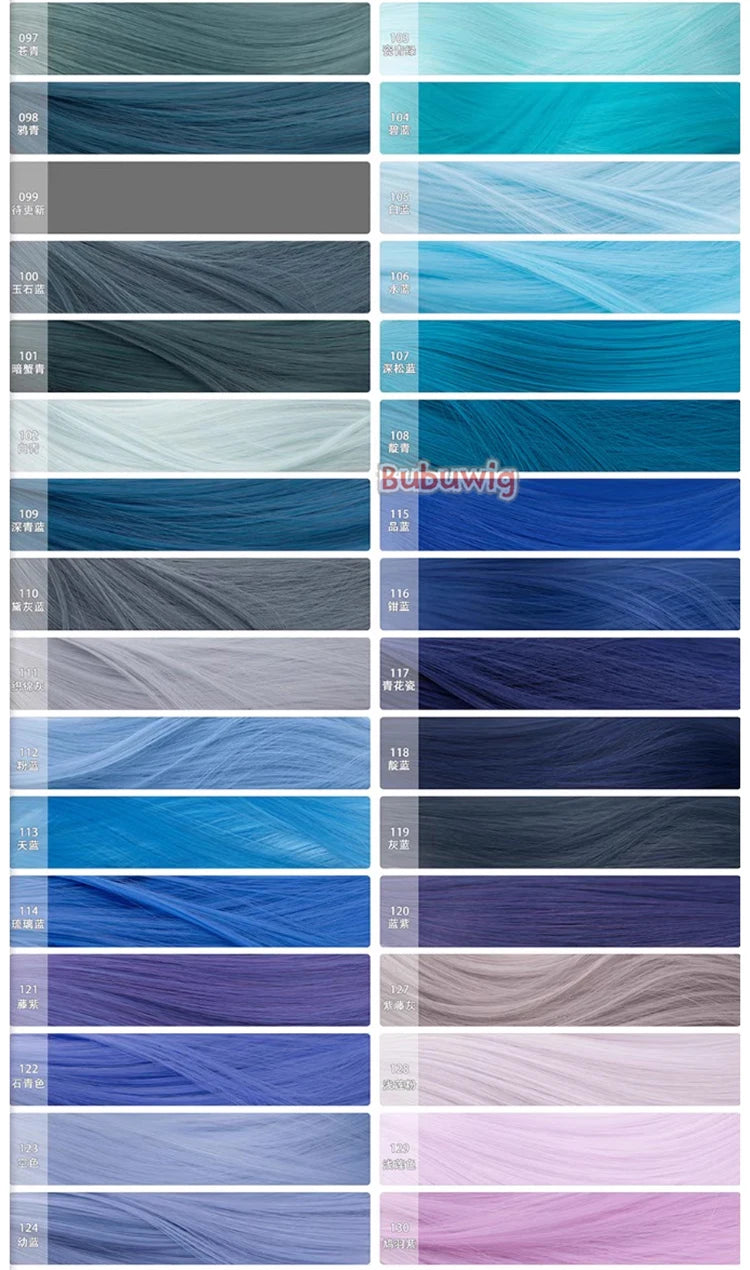 Bubuwig Synthetic Hair 100cm Long Straight Pure Color Cosplay Wigs Over 100 Colors Pink Orange Blonde Green Wig Heat Resistant