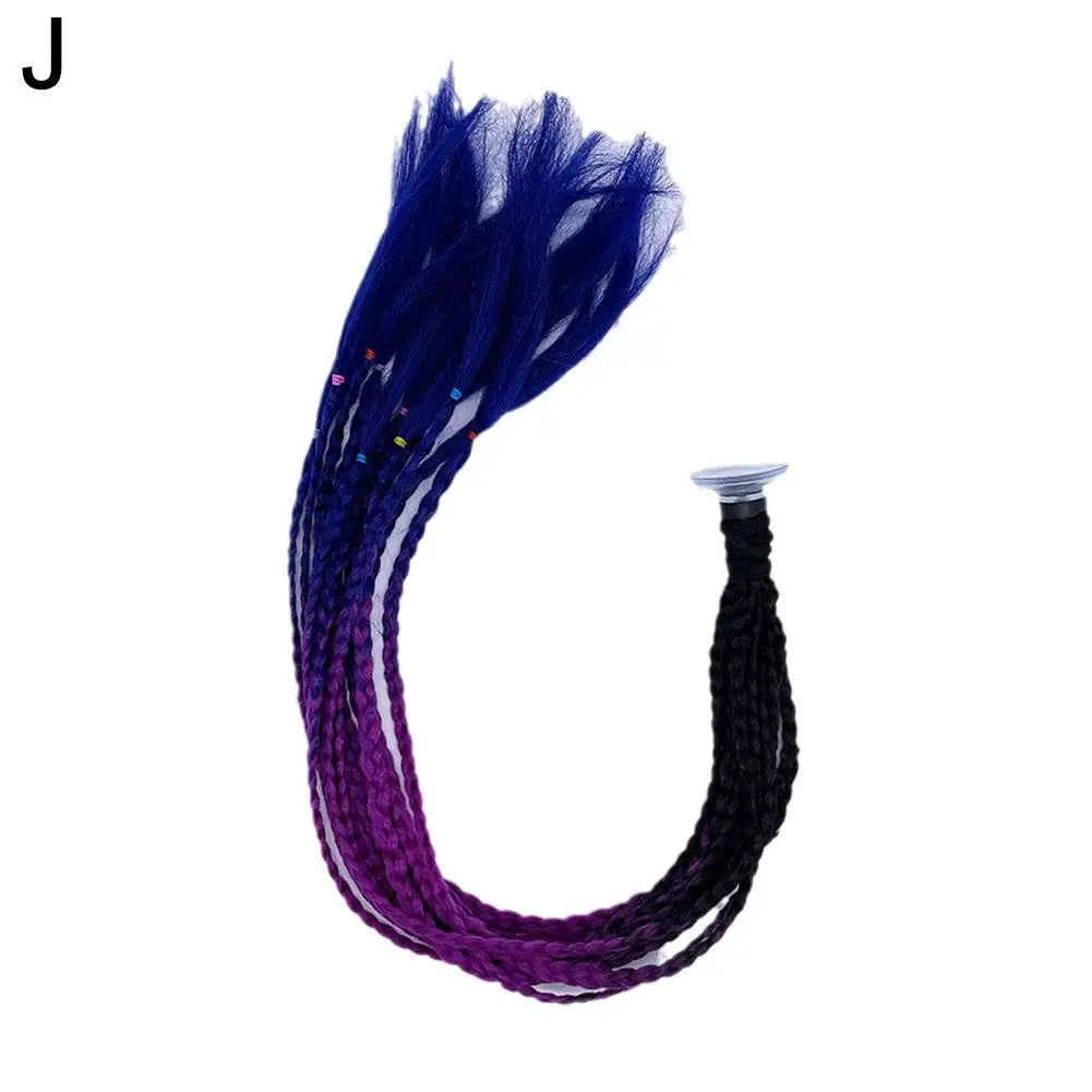 1PC Motorcycle Riding Helmet Decoration Braid Ponytail Motorbike Riding Helmet Pigtails Braids For Women Men Children