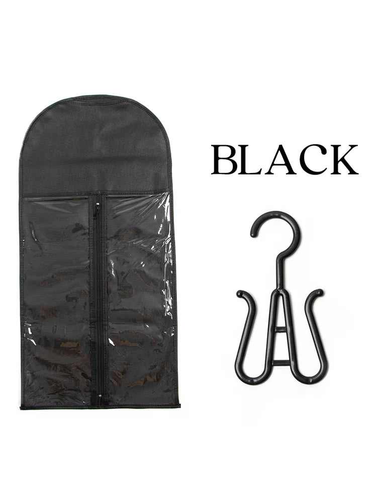 Wig storage Bags Hair Extensions Storage Bag With Hanger For lace Wigs Hair Extension Holder wig hanger With bag wig accessories