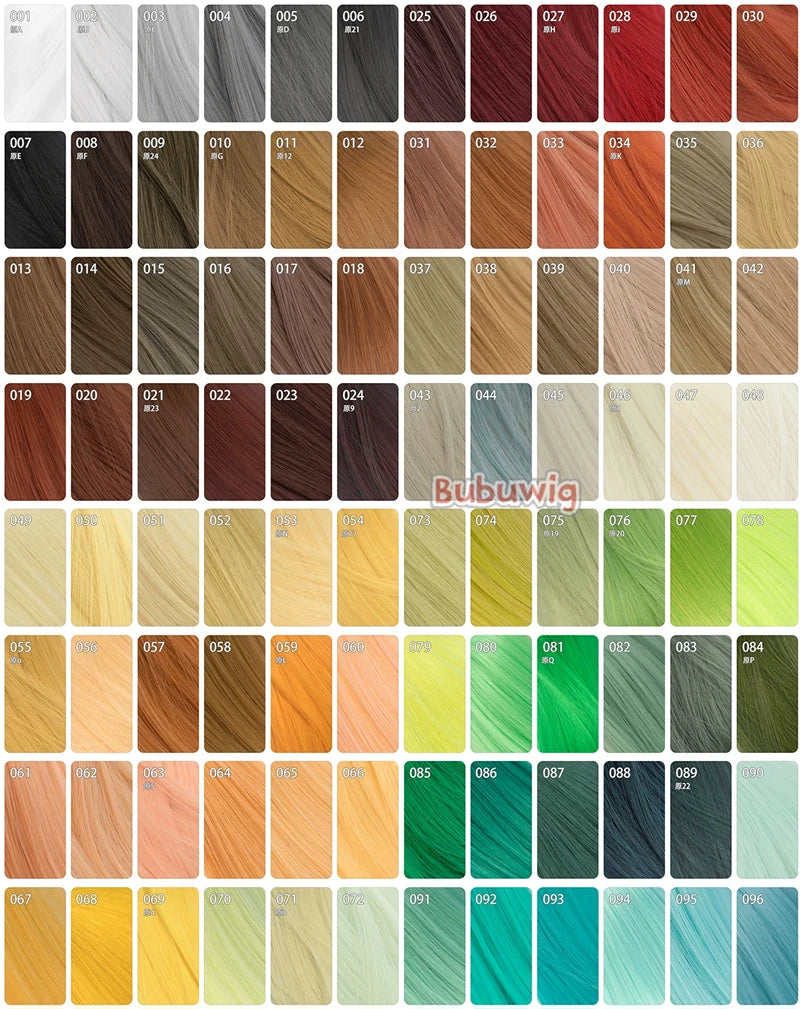 Bubuwig Synthetic Hair 100cm Long Straight Pure Color Cosplay Wigs Over 100 Colors Pink Orange Blonde Green Wig Heat Resistant