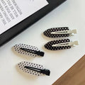 Black White Polka Dot Acrylic Hair Clips Minimalist Secure Hold Suitable for Daily Wear Party Outfits Hairpin Accessories